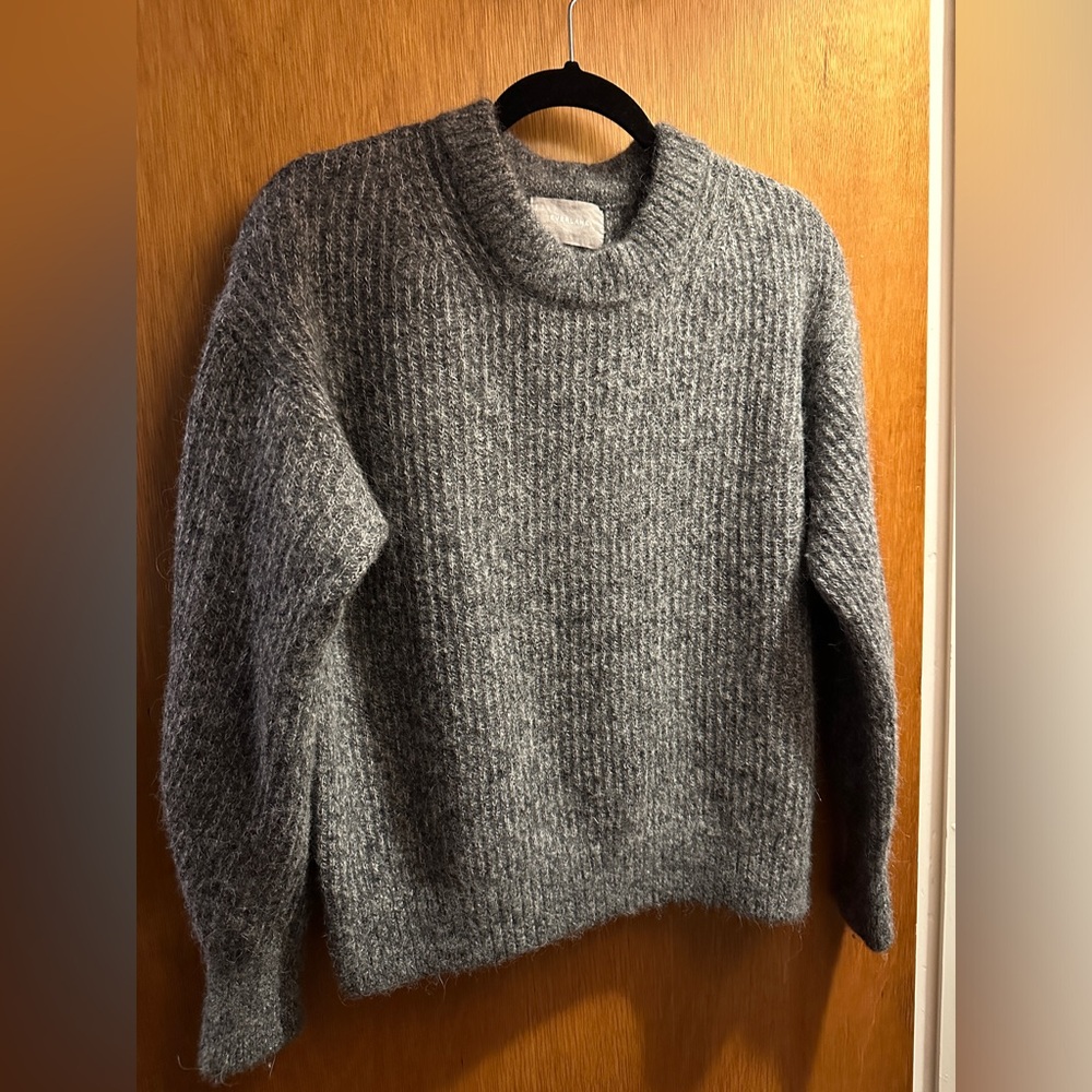 Everlane Gray Crewneck Wool Blend Sweater